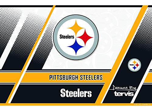 Tervis Triple Walled NFL Pittsburgh Steelers Insulated Tumbler Cup Keeps Drinks Cold & Hot, 30oz - Stainless Steel, Edge - 757 Sports Collectibles