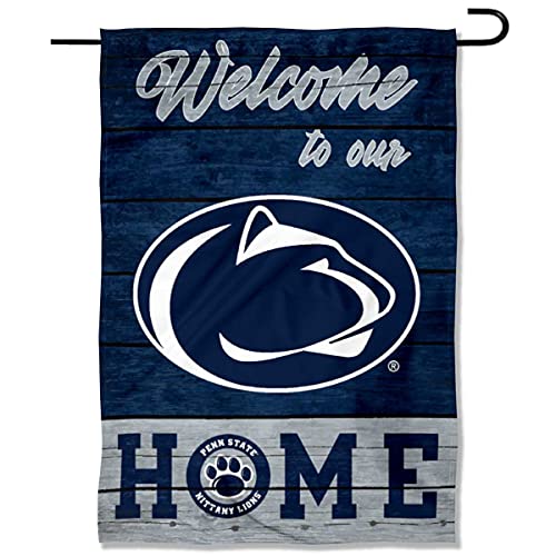 College Flags & Banners Co. Penn State Nittany Lions Welcome to Our Home Double Sided Garden Yard Flag - 757 Sports Collectibles