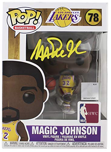 Lakers Magic Johnson Signed NBA HWC #78 Funko Pop Vinyl Figure w/Yellow Sig BAS - 757 Sports Collectibles