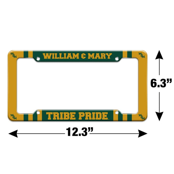 College of William & Mary Logo License Plate Tag Frame - 757 Sports Collectibles