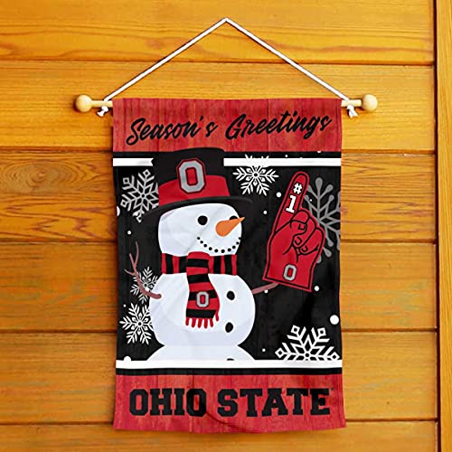 Ohio State Buckeyes Holiday Winter Snow Garden Banner Flag - 757 Sports Collectibles