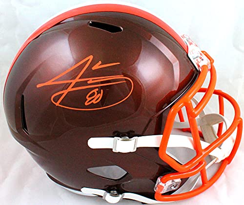 Jarvis Landry Autographed Cleveland Browns F/S Flash Speed Helmet-Beckett W Hologram Orange - 757 Sports Collectibles