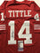 Autographed/Signed YA Y.A. Tittle"HOF 71" San Francisco Red Football Jersey JSA COA