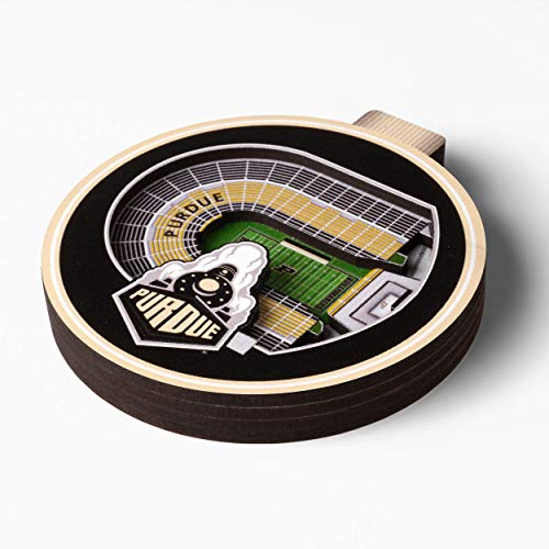 NCAA Purdue Boilermakers - Ross-Ade 3D Stadium View Ornament, Team Colors, Large - 757 Sports Collectibles