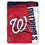 MLB Washington Nationals "Strike" Raschel Throw Blanket, 60" x 80" - 757 Sports Collectibles