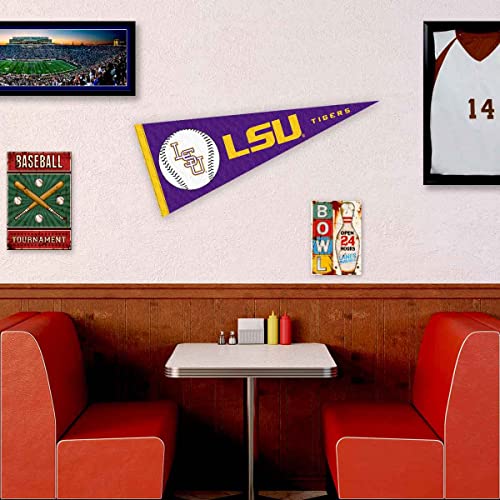 College Flags & Banners Co. LSU Tigers Baseball Pennant - 757 Sports Collectibles