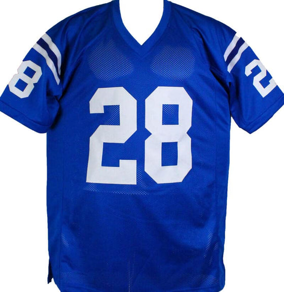 Marshall Faulk Autographed Blue Pro Style Jersey-Beckett W Hologram Black - 757 Sports Collectibles