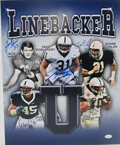 Penn State/PSU Linebacker U Multi Signed 16x20 Photo JSA 135529