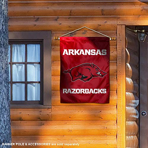 College Flags & Banners Co. Arkansas Razorbacks Double Sided House Flag - 757 Sports Collectibles