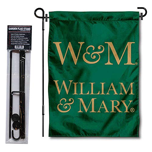 William & Mary Tribe Garden Flag with Stand Holder - 757 Sports Collectibles