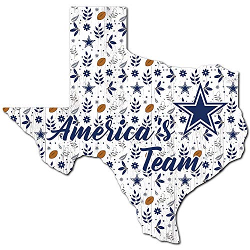 Fan Creations NFL Dallas Cowboys Unisex Dallas Cowboys Floral State Sign, Team Color, 12 inch - 757 Sports Collectibles