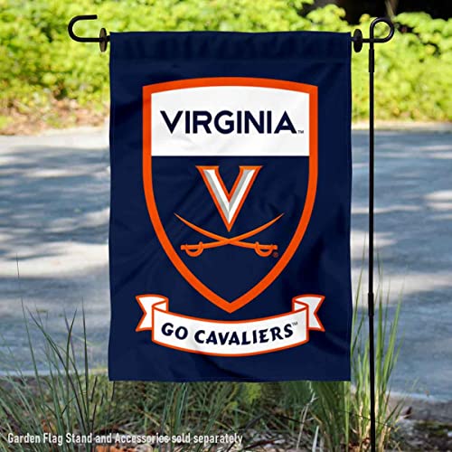 Virginia Cavaliers Crest Shield Garden Flag and Banner - 757 Sports Collectibles