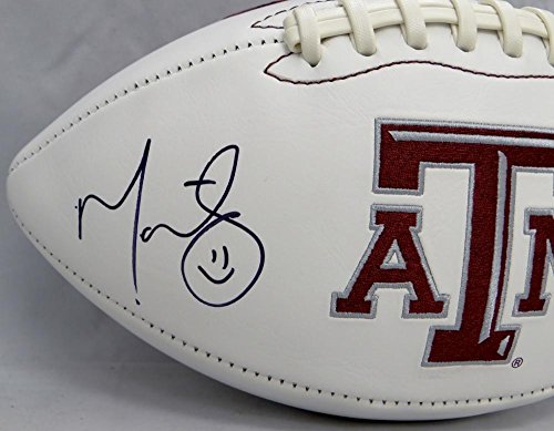 Michael Bennett Martellus Bennett Signed Texas AM Logo Football- JSA W Auth - 757 Sports Collectibles