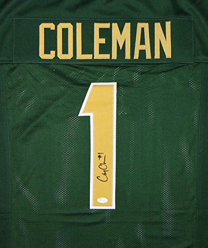 Corey Coleman Autographed Green College Style Jersey- JSA Witnessed Auth - 757 Sports Collectibles