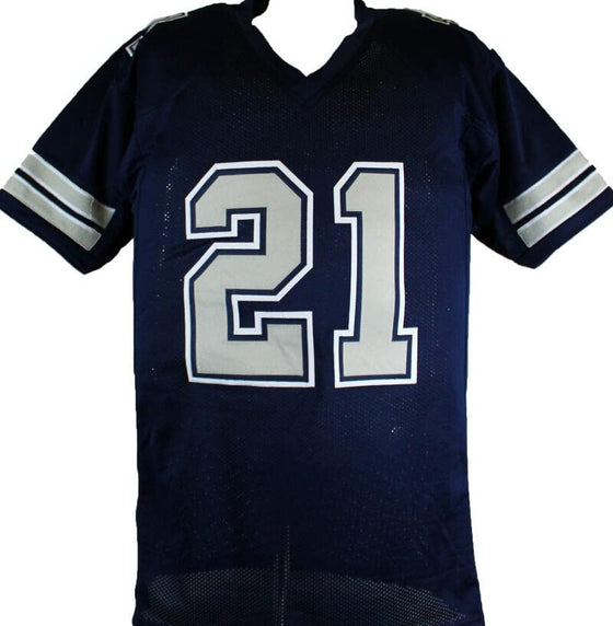 Deion Sanders Autographed Blue/Grey Pro STAT Style Jersey-Beckett W Hologram Black - 757 Sports Collectibles