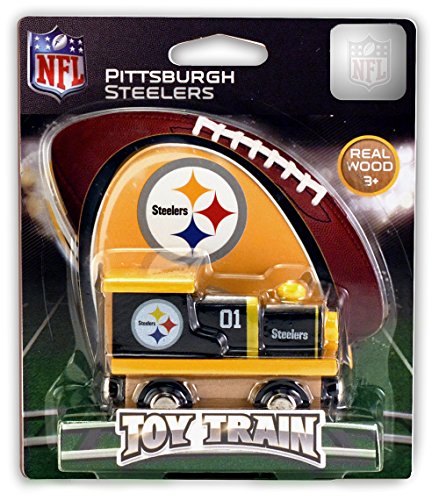 MasterPieces NFL Pittsburgh Steelers Real Wood Toy Train, For Ages 3+ - 757 Sports Collectibles