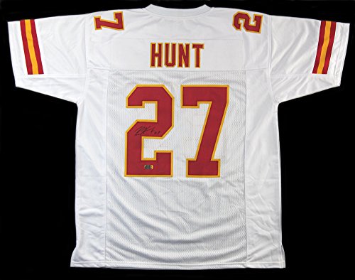 Kareem Hunt Autographed/Signed Kansas City Chiefs Custom White Jersey - 757 Sports Collectibles