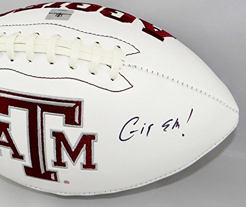 Kevin Smith Autographed Texas AM Logo Football w/ Gig 'Em- Jersey Source Auth - 757 Sports Collectibles