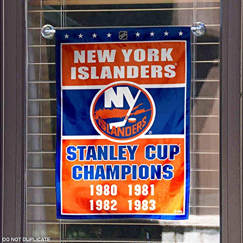 WinCraft New York Islanders 4 Time Stanley Cup Champions Double Sided Garden Flag - 757 Sports Collectibles