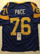 Autographed/Signed Orlando Pace"HOF 16" St. Louis Blue Football Jersey JSA COA - 757 Sports Collectibles