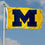 College Flags & Banners Co. Michigan Yellow Large Outdoor Indoor Flag - 757 Sports Collectibles