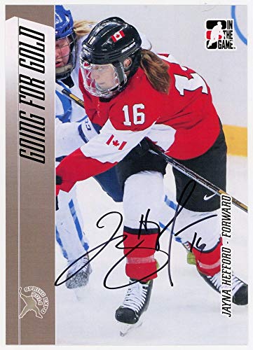 Jayna Hefford 2014 In The Game Spring Expo Autograph 5x7 Oversized Hockey Card - 757 Sports Collectibles