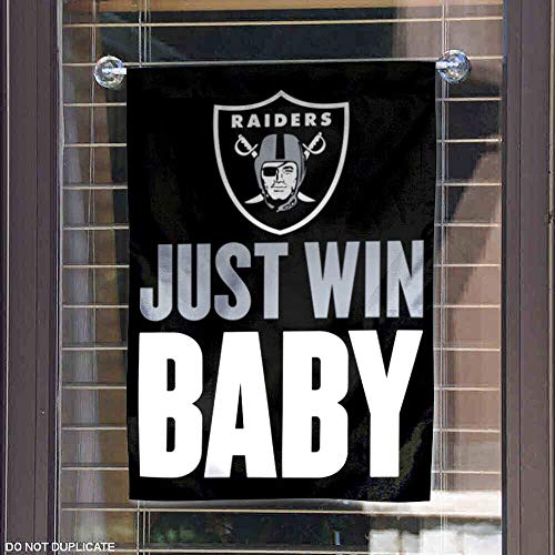 Las Vegas Raiders Just Win Baby Yard Garden Banner Flag - 757 Sports Collectibles