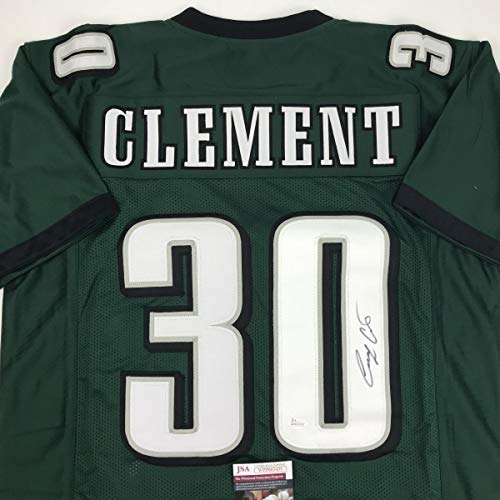 Autographed/Signed Corey Clement Philadelphia Green Football Jersey JSA COA