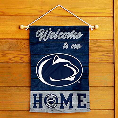 College Flags & Banners Co. Penn State Nittany Lions Welcome to Our Home Double Sided Garden Yard Flag - 757 Sports Collectibles