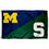 College Flags & Banners Co. Michigan vs. Michigan State House Divided 3x5 Flag - 757 Sports Collectibles