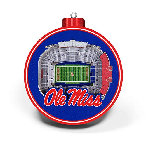 YouTheFan NCAA Mississippi Rebels 3D StadiumView Ornament - Vaught Hemingway Stadium - 757 Sports Collectibles