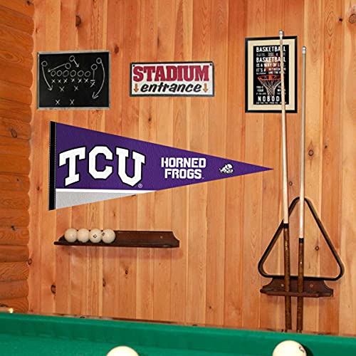 College Flags & Banners Co. TCU Pennant Full Size Felt - 757 Sports Collectibles