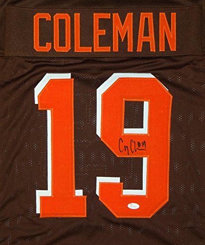 Corey Coleman Autographed Brown Pro Style Jersey- JSA Witnessed Authenticated - 757 Sports Collectibles