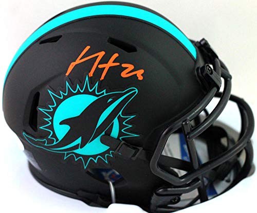 Xavien Howard Autographed Dolphins Eclipse Mini Helmet - Beckett Witness Orange - 757 Sports Collectibles