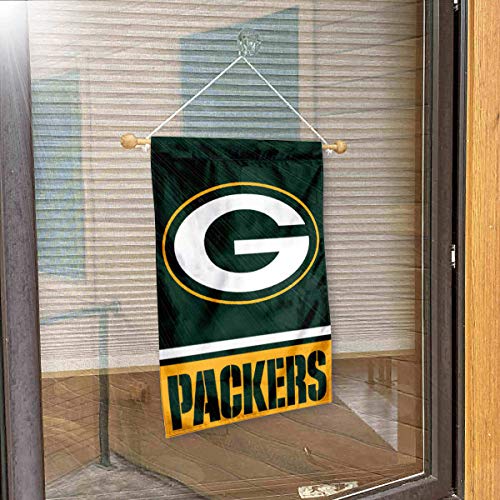 Green Bay Packers Banner Window Wall Hanging Flag with Suction Cup - 757 Sports Collectibles