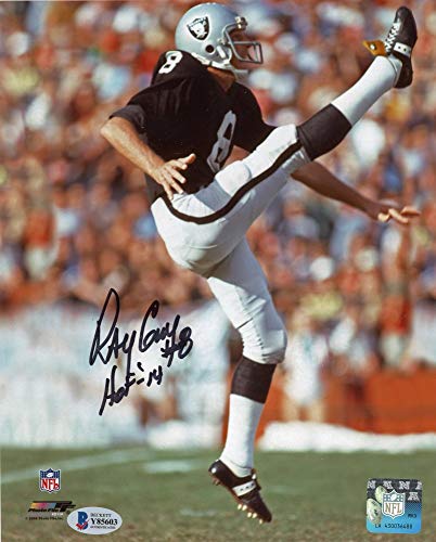 Ray Guy HOF 14 Autographed Oakland Raiders 8x10 Photo - BAS COA - 757 Sports Collectibles