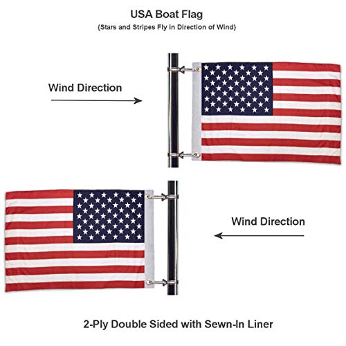 Sports Flags Pennants Company USA American Small Boat Golf Cart Flag - 757 Sports Collectibles