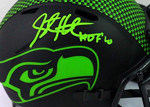 Steve Hutchinson Autographed Seahawks Eclipse Mini Helmet W/HOF- Beckett W Green - 757 Sports Collectibles