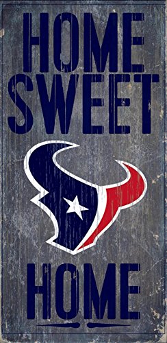 Houston Texans Official NFL 14.5 inch x 9.5 inch Wood Sign Home Sweet Home by Fan Creations 048418 - 757 Sports Collectibles