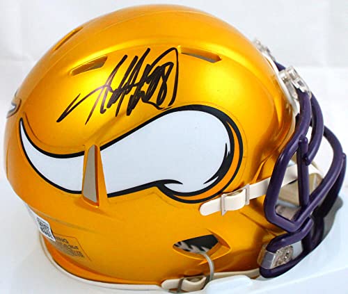 Adrian Peterson Signed Minn. Vikings Flash Speed Mini Helmet-Beckett W Hologram Black - 757 Sports Collectibles