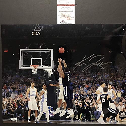 Autographed/Signed Kris Jenkins Villanova Wildcats 2016 The Shot 16x20 Basketball Photo JSA COA