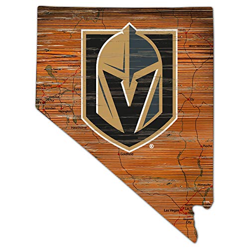 Fan Creations NHL Vegas Golden Knights Unisex Vegas Golden Knights Mini Roadmap State Sign, Team Color, 12 inch - 757 Sports Collectibles