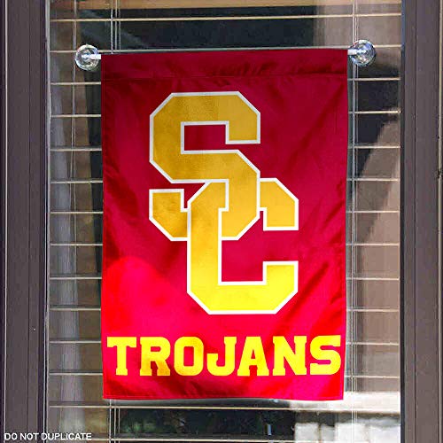 College Flags & Banners Co. USC Trojans SC Logo Garden Flag - 757 Sports Collectibles