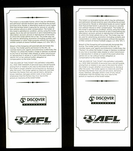 Pair (2) Arena Football League 2008 Arena Bowl XXII Tickets Un-signed - 757 Sports Collectibles