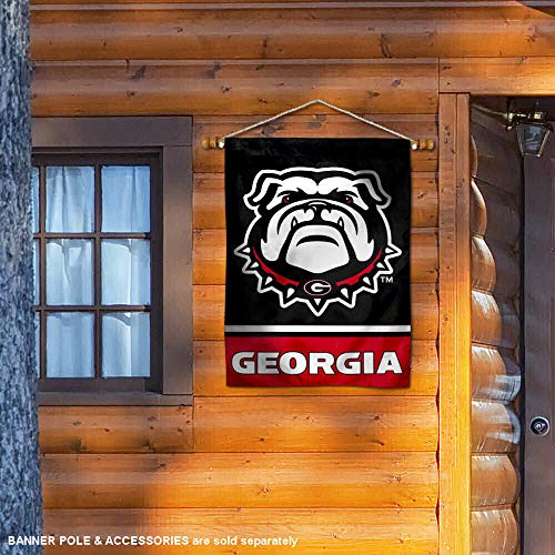 College Flags & Banners Co. Georgia Bulldogs New Dog Two Sided and Double Sided House Flag - 757 Sports Collectibles