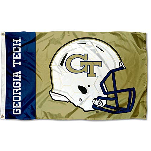 Georgia Tech Yellow Jackets Football Helmet Flag - 757 Sports Collectibles