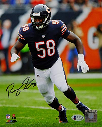 Roquan Smith Autographed Chicago Bears 8x10 Running Left PF Photo- Beckett - 757 Sports Collectibles