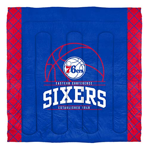 NORTHWEST NBA Philadelphia 76ers Comforter and Sham Set, Full/Queen, Reverse Slam - 757 Sports Collectibles