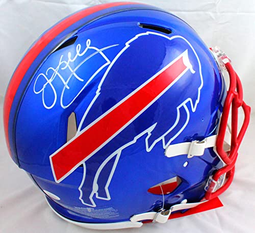 Jim Kelly Autographed Buffalo Bills F/S Flash Speed Authentic Helmet-JSA W White - 757 Sports Collectibles