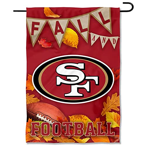 WinCraft San Francisco 49ers Fall Leaves Decorative Football Garden Flag Double Sided Banner - 757 Sports Collectibles